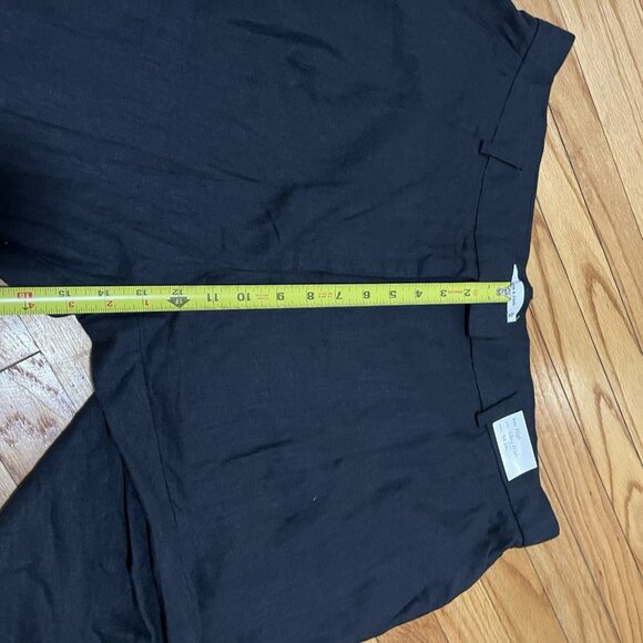 Abercrombie & Fitch NWT High Rise Ultra Wide Leg Linen Blend Black Pants Size 34 - Picture 7 of 8